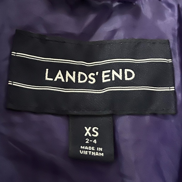 Lands’ End Down Quilted Jacket Purple Size XSmall (2-4) - Picture 4 of 8